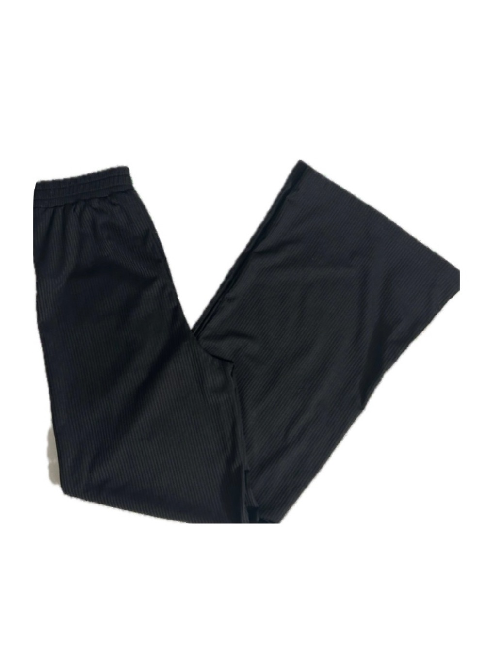 NWOT Black Smooth and Silky Ribbed Elastic Waist Wide-Leg Pants.
Size XXS